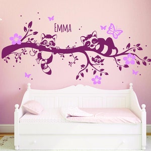 Wall sticker owls raccoons owl wall sticker M1541 image 1