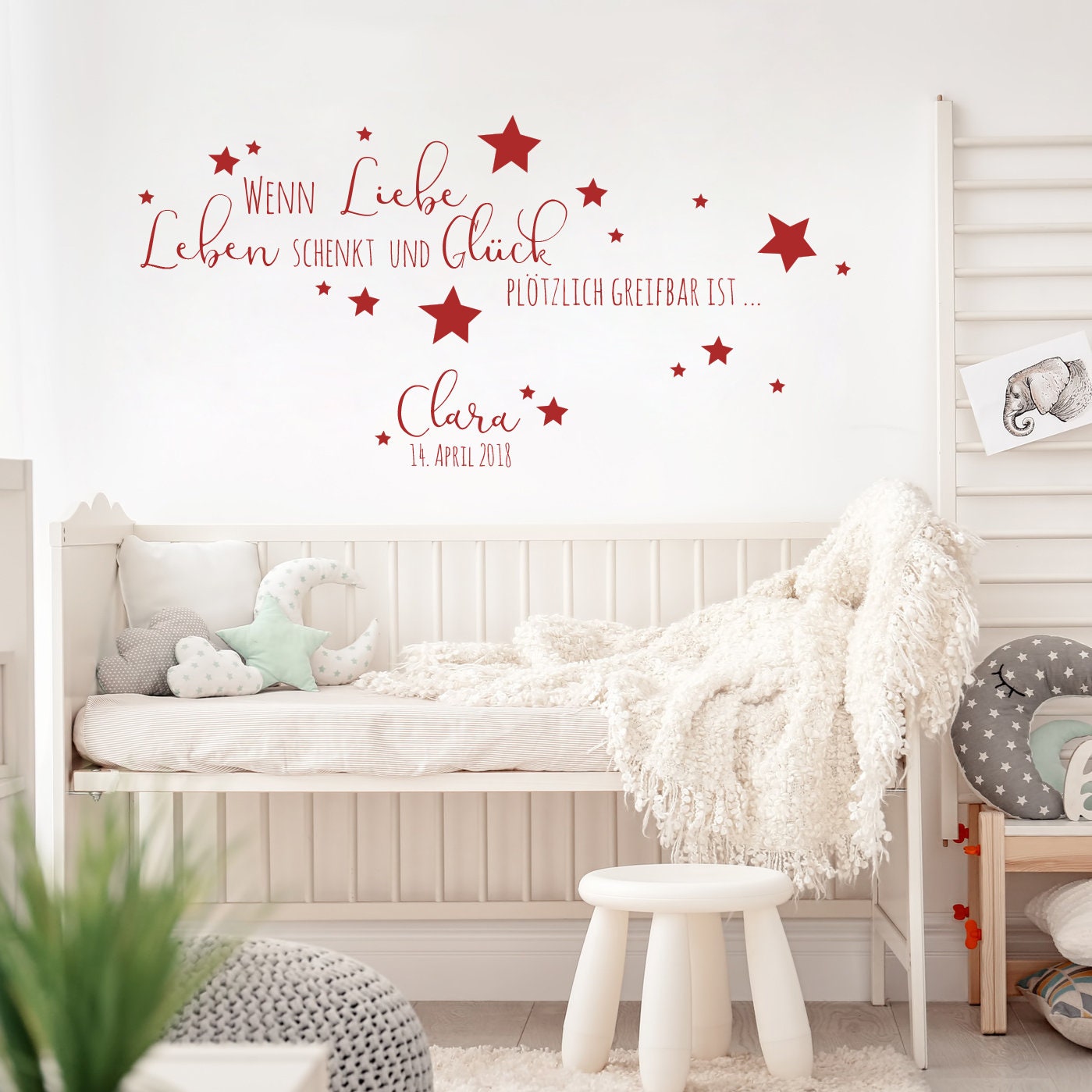 Sticker mural chambre Fille à la balançoire - Féerique et romantique