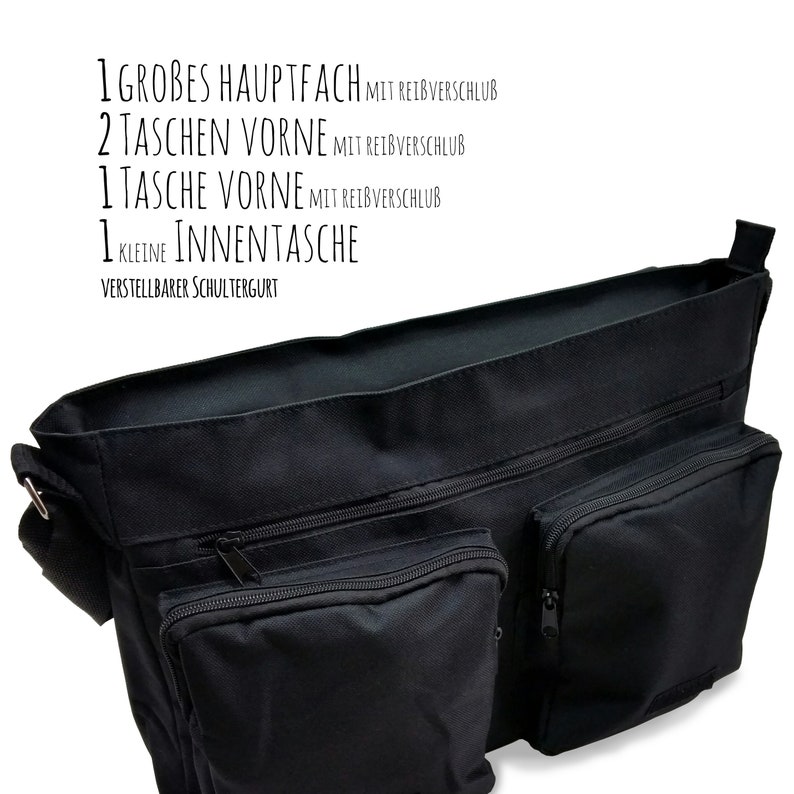 Schultertasche Schultasche Tasche mit Lama tsu50 Bild 3