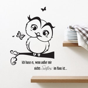 Wall decal wall sticker owl owl branch owls image 1