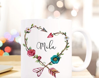 Gift coffee cup wedding with name ts604