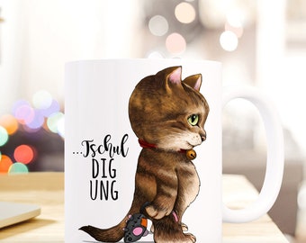 Gift coffee cup cat excuse ts583