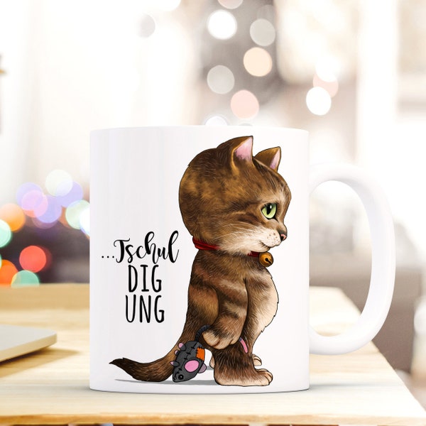 Geschenk Kaffee Tasse Katze Entschuldigung ts583