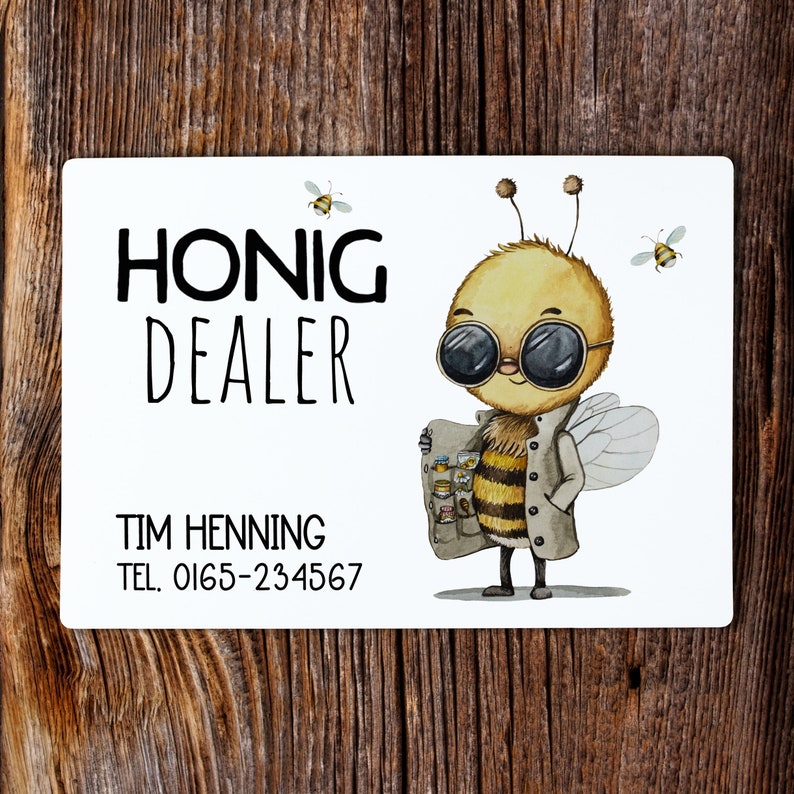 Honey dealer door sign sign signs beekeeper bee bees swarm beekeeping honey from the beekeeper sign personalized sa01 sa02 sa03 image 3