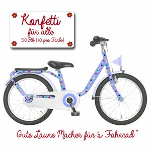 Fahrrad Aufkleber Konfetti bunte Punkte dots M1009 Bild 1