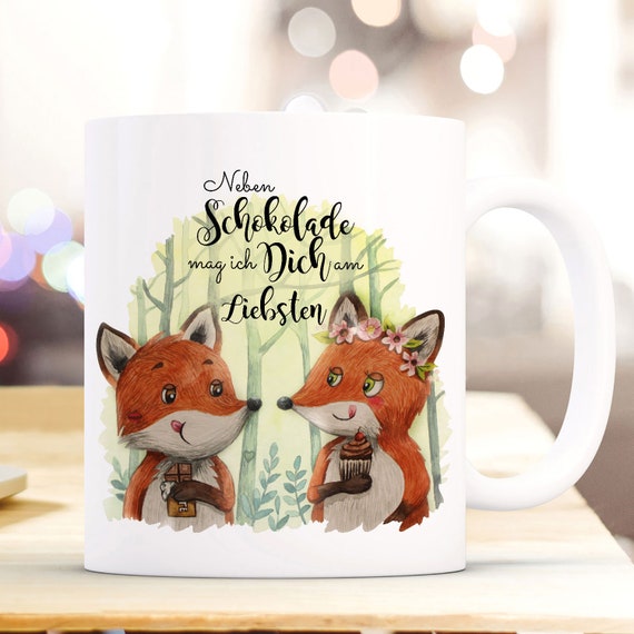 Geschenk Kaffee Tasse Becher Fuchs Mit Schokolade Und Spruch Etsy