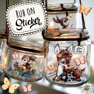 Rub ons RubOn Rubons Sticker Ostern Tiere Hasen Häschen Fuchs Frohe Ostern Schmetterling Happy Easter A5 rb19