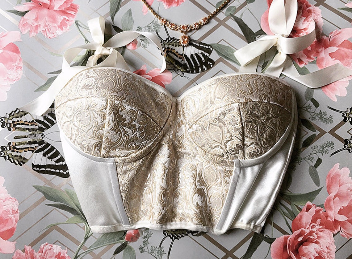 Wedding bridal lingerie white lingerie corset top for