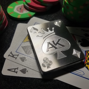 Original MuckMonkeys Ace/King BIG SLICK Poker Card Protector Casino Chip  Vegas Gambling Texas Holdem