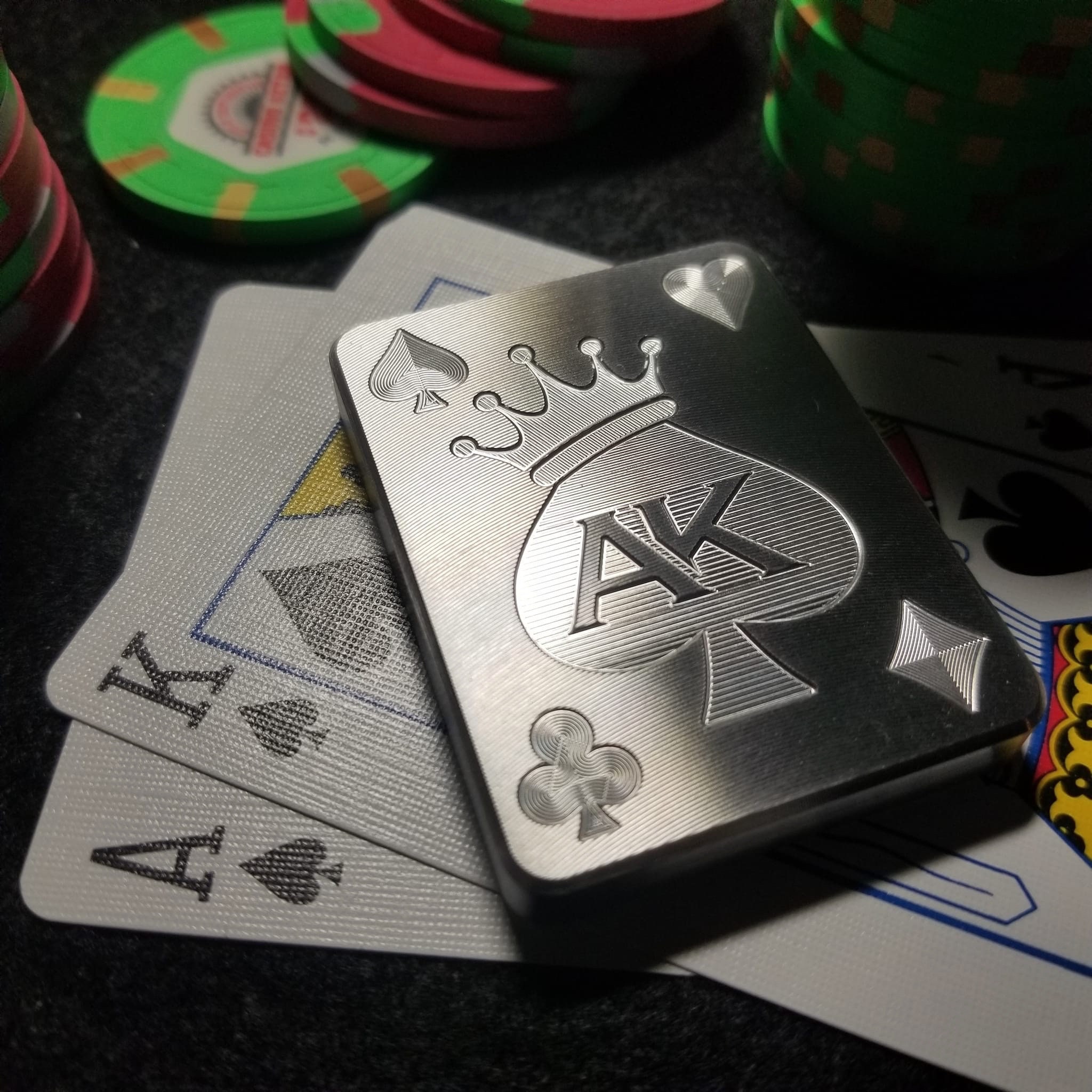 Ace of Spades Dice $100 Dollar Bill Key Chain Charms Poker Holdem Keychain  Clip