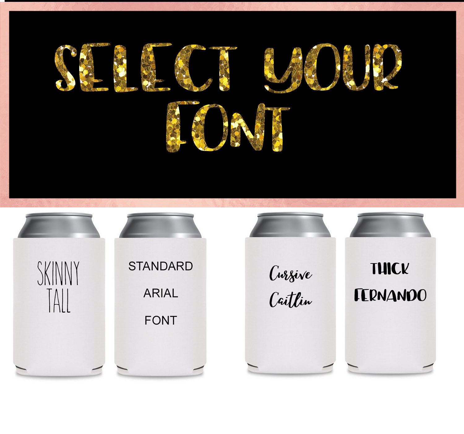 Custom Printed Stubby Holders White / Black Personalised Etsy Australia
