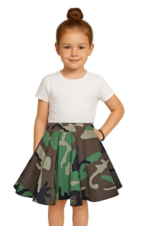 Falda de camuflaje, Niño Falda de camuflaje para niños, Falda de
