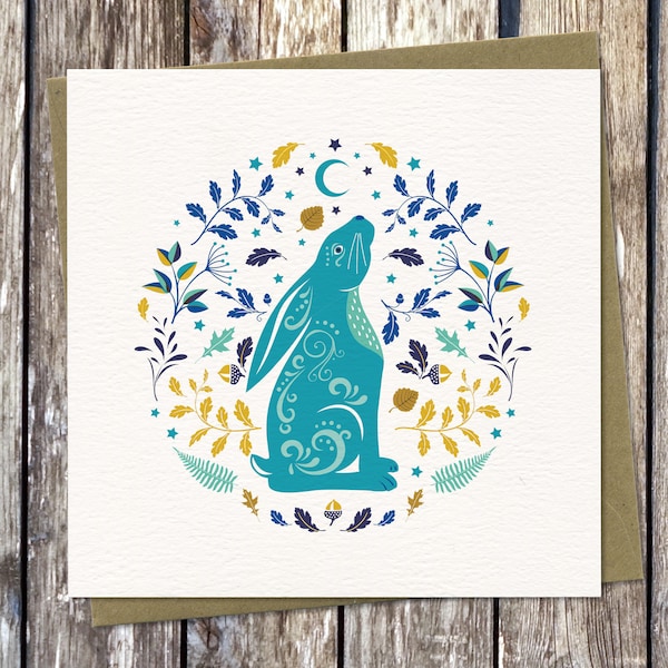 Moon Gazing Hare - Etsy UK