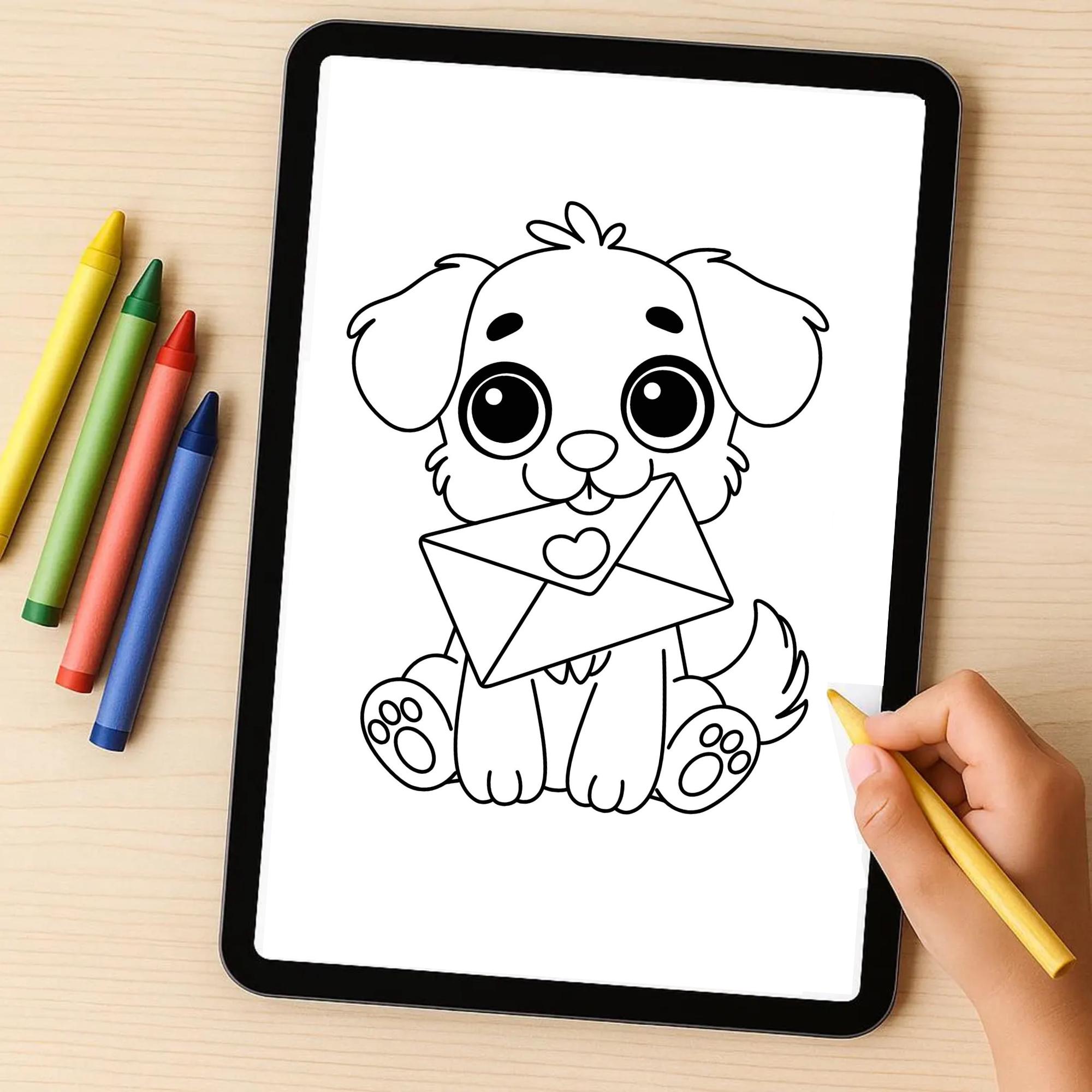 Puppy Coloring Book for Kids | Cute Dog Coloring Pages | Printable ...