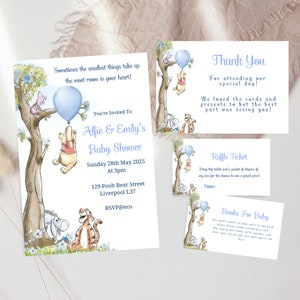 Winnie the Pooh Baby Shower Invitation Bundle (Digital or Printable) #PBB