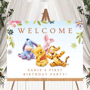 Editable Pooh Bear Baby Shower Invitation Boy or Girl Template to DOWNLOAD, Printable Invite ...