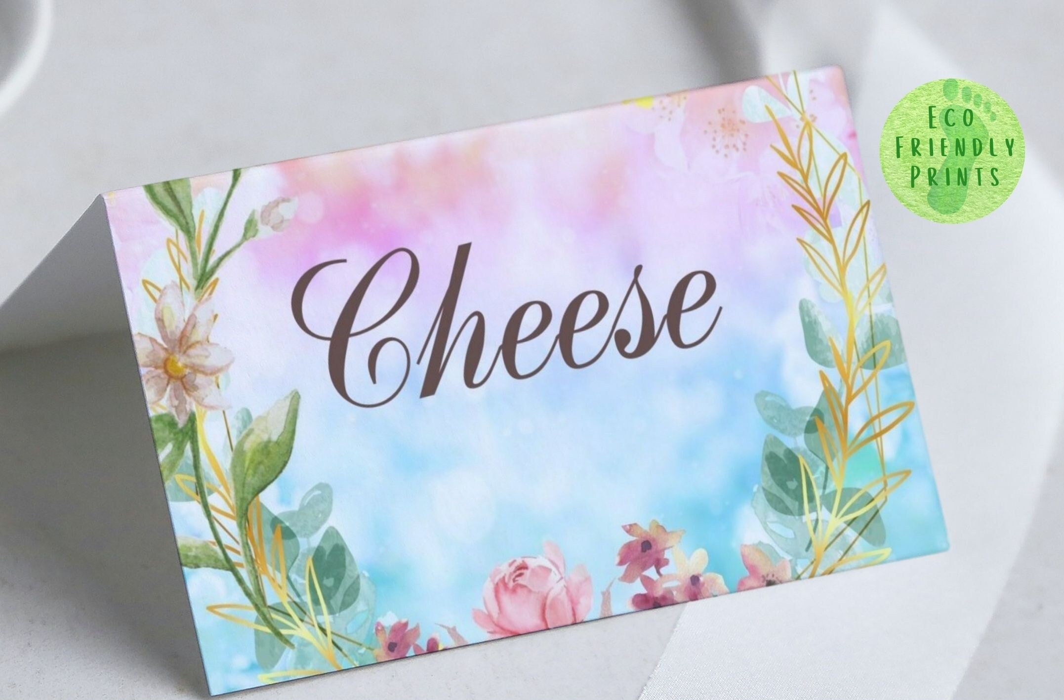 Editable Pink Floral Food Tent Printable Pink Floral Food - Etsy