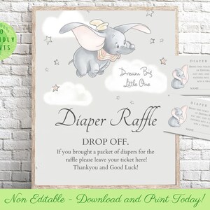Editable Dumbo Favor Tags Dumbo Gift Tag Instant Download Dumbo Thank ...