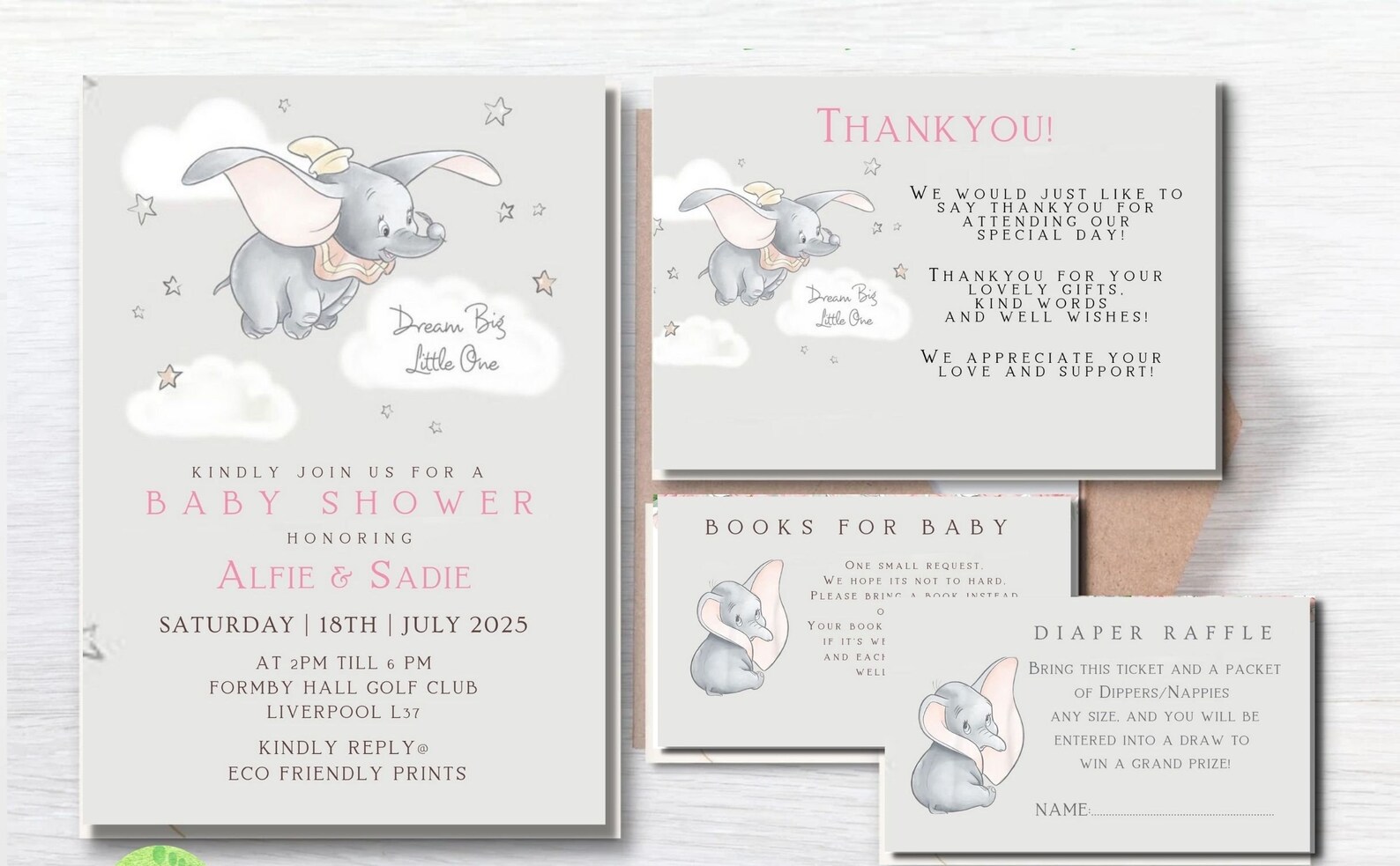 Editable Dumbo Favor Tags Dumbo Gift Tag Instant Download Dumbo Thank ...