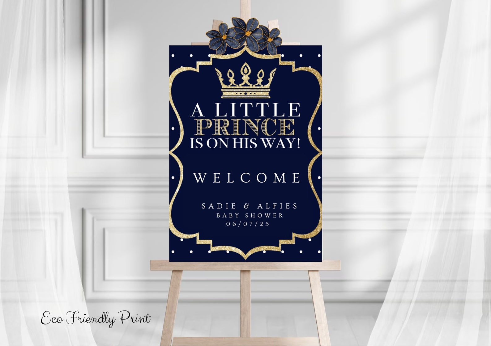 Prince Welcome Sign Baby Shower, Prince Baby Shower Welcome Sign, Printable Royal Baby Signs ...