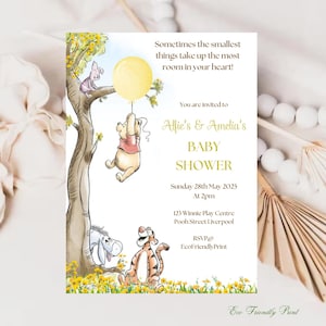 Winnie the Pooh Baby Shower Invitation: Editable Template (Digital Download) #PYB