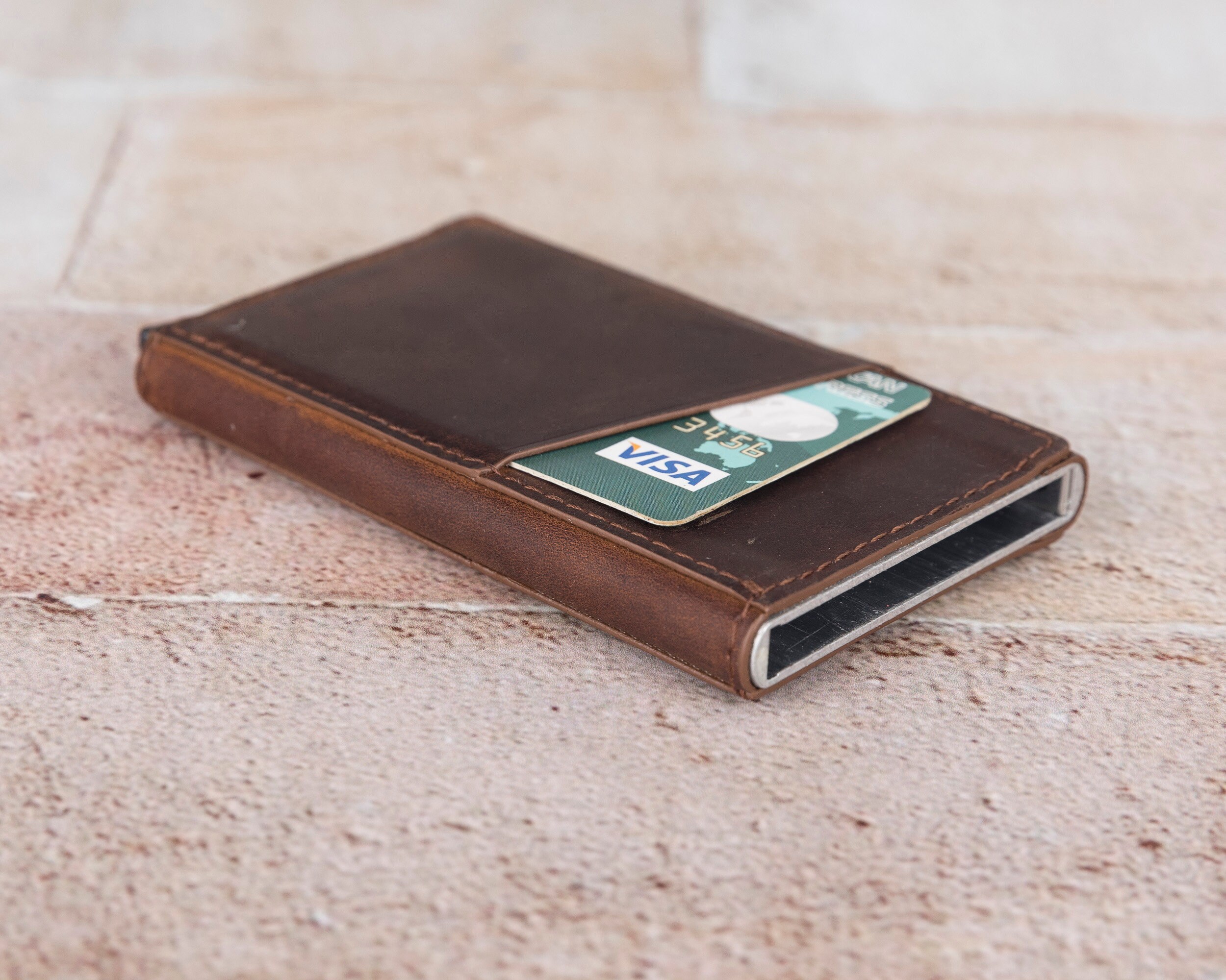 Personalized Leather Bifold Wallet RFID Pop Up Wallet with Etsy