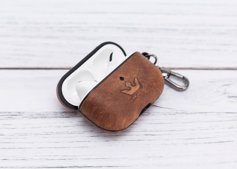 Airpods Case Cute On Sale for Black Friday Gift for Men Women Personalized Leather Airpods Pro Case with Keychain,Custom Airpods Pro Cover