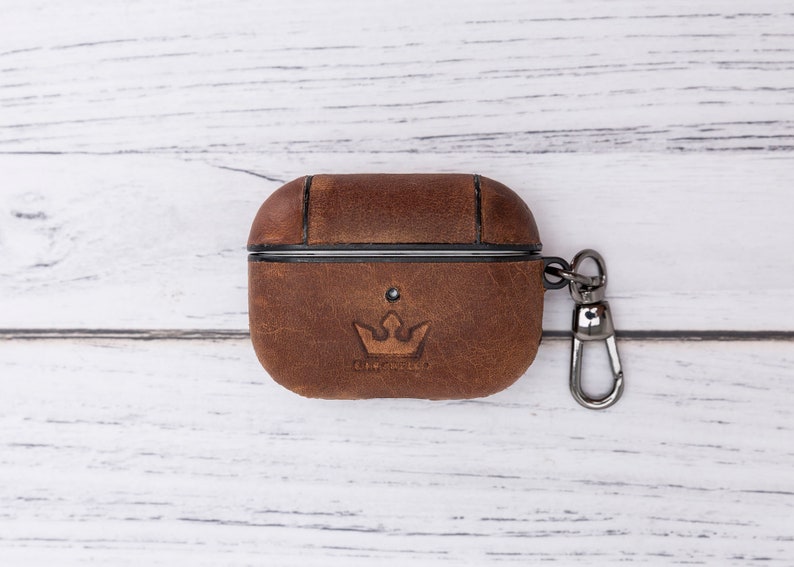 Airpods Case Cute On Sale for Black Friday Gift for Men Women Personalized Leather Airpods Pro Case with Keychain,Custom Airpods Pro Cover