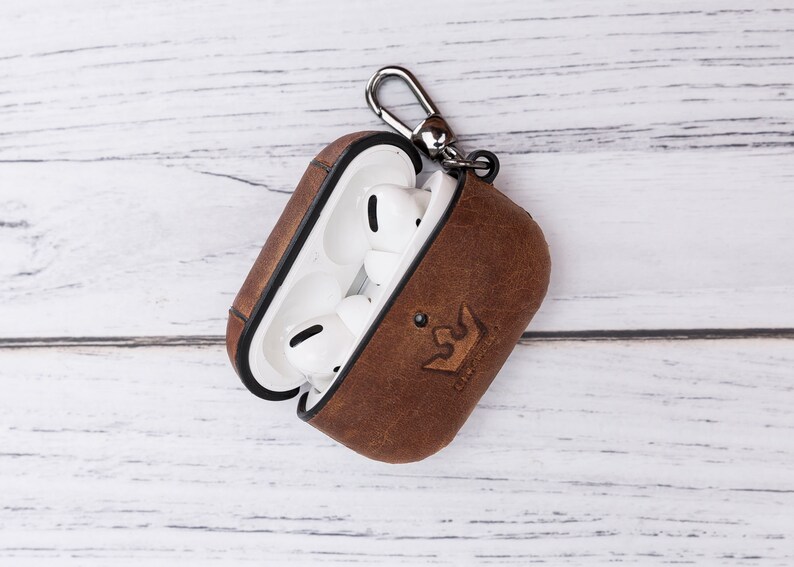 Airpods Case Cute On Sale for Black Friday Gift for Men Women Personalized Leather Airpods Pro Case with Keychain,Custom Airpods Pro Cover