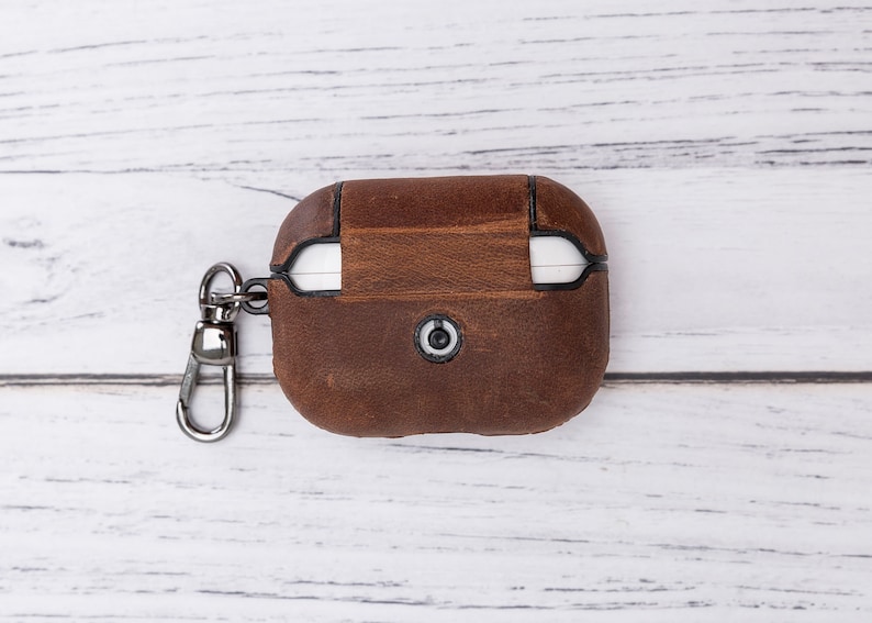 Airpods Case Cute On Sale for Black Friday Gift for Men Women Personalized Leather Airpods Pro Case with Keychain,Custom Airpods Pro Cover