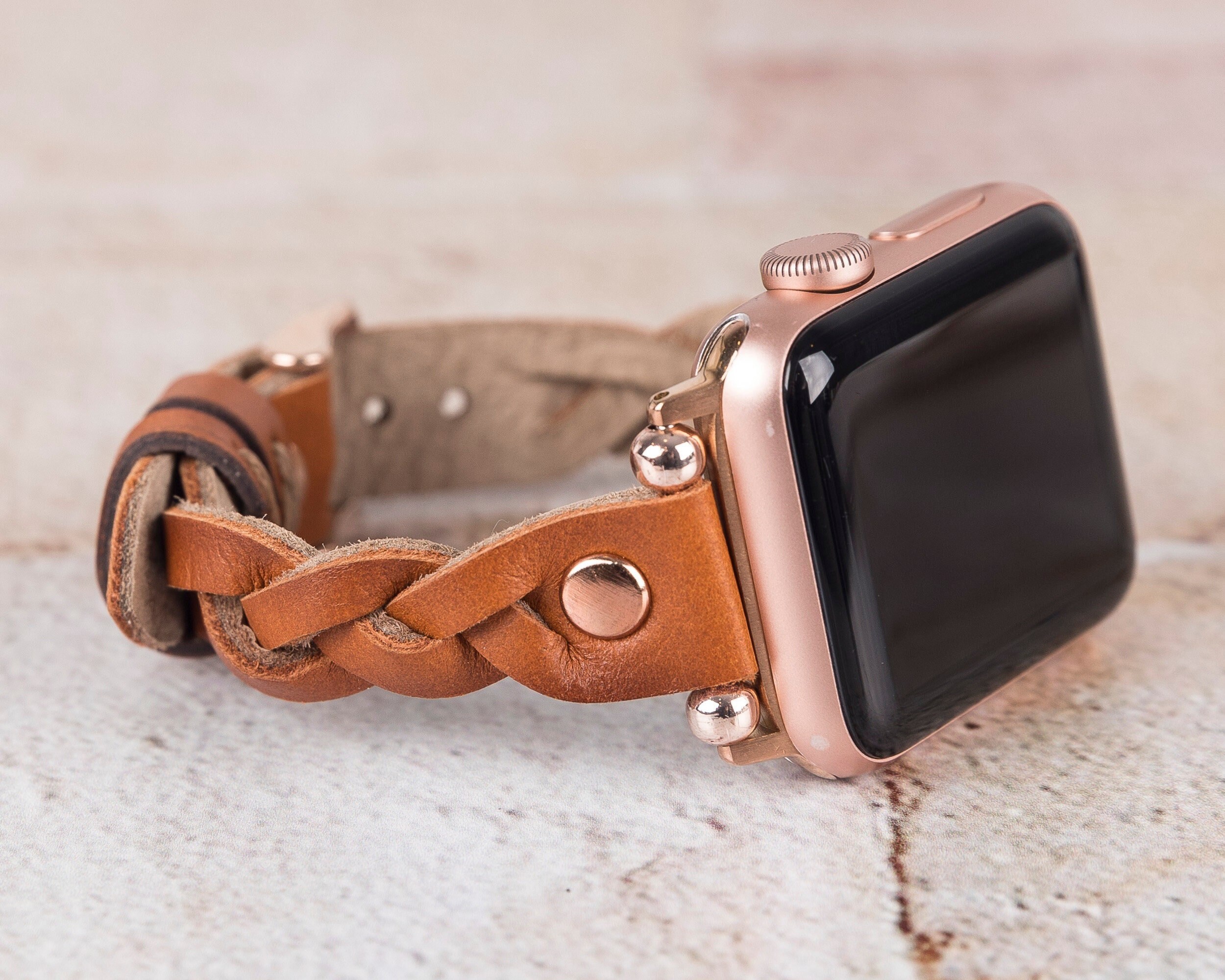 Leather Braided Apple Watch Band for 