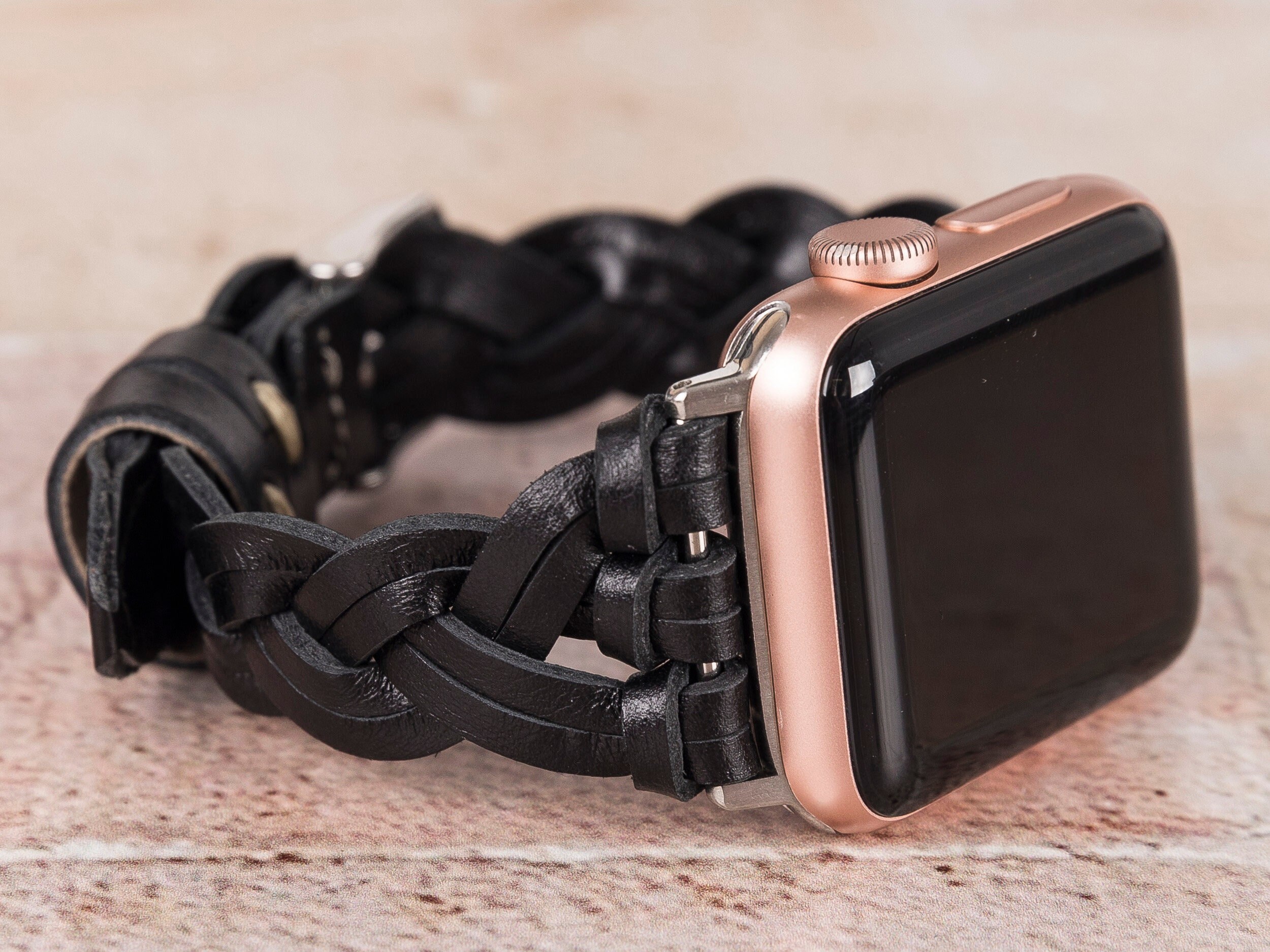 Leather Braided Apple Watch Band for 