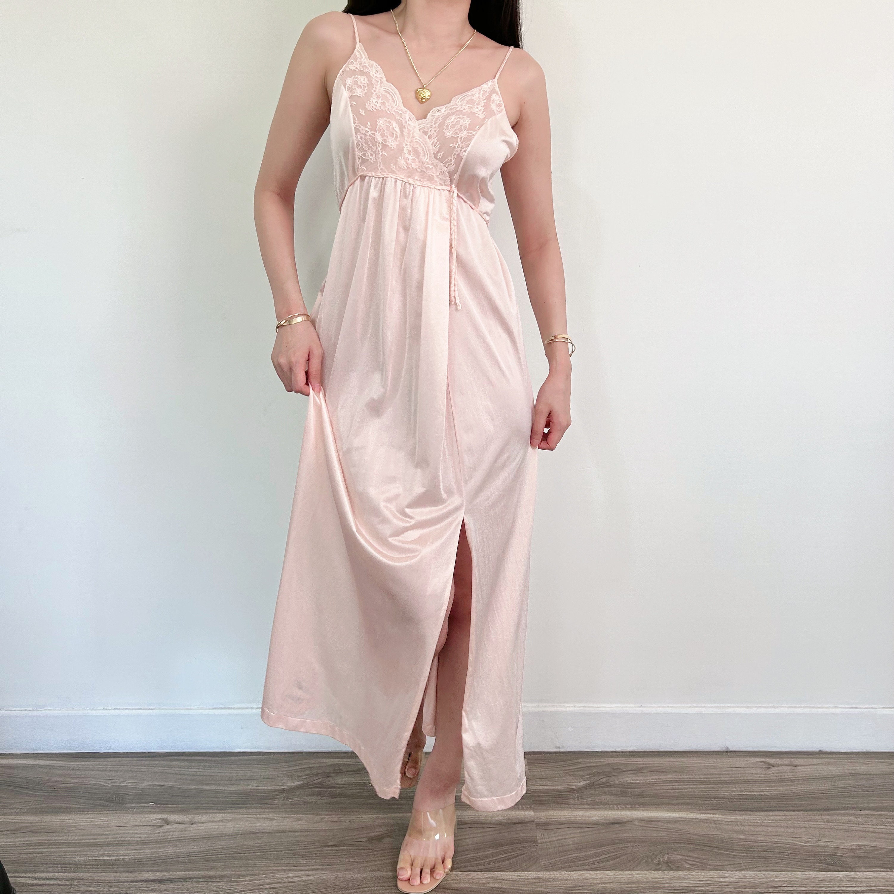 Pink Night Dress Etsy Canada