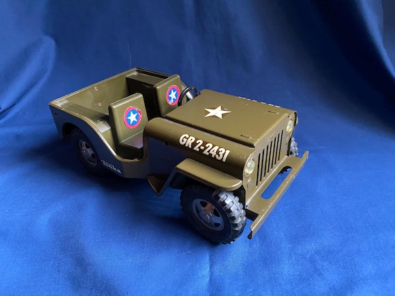 Vintage Tonka US Army Jeep GR 2-2431 1960s Pressed Steel Military
