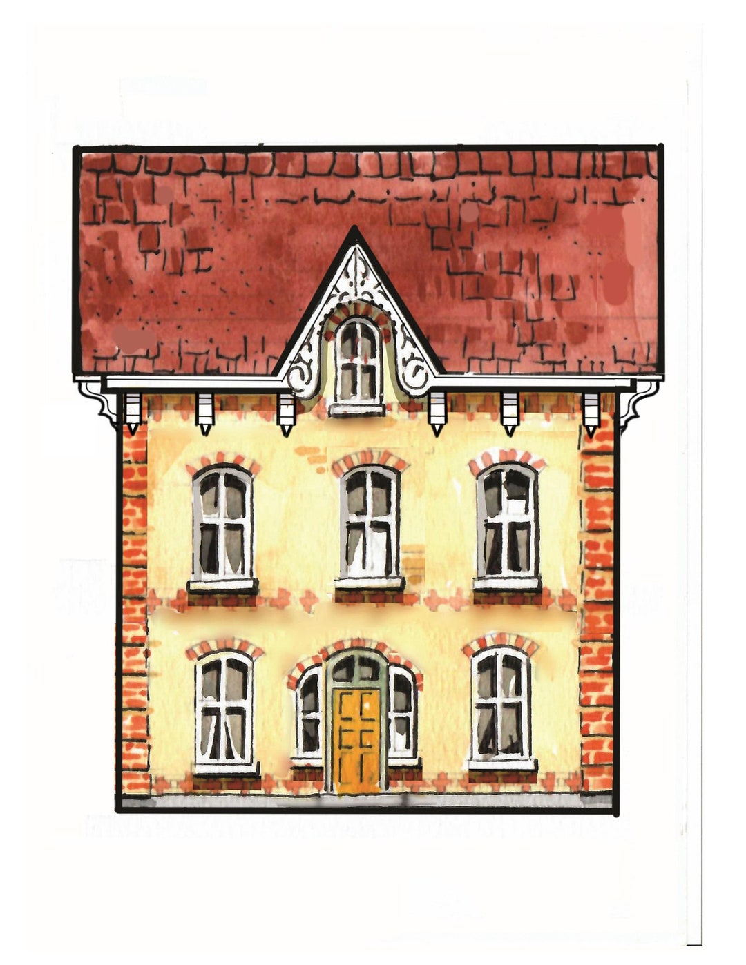 Victorian House Print Instant Download / Digital Print / - Etsy