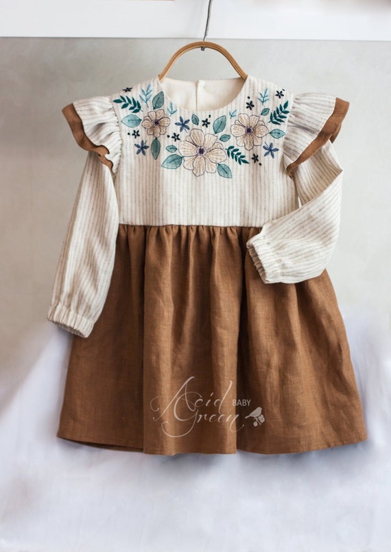 embroidered baby dress