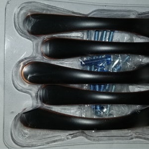 Decorative Handle, Metal, Bronze With Copper Highlights, Value Pack (5 Handles)