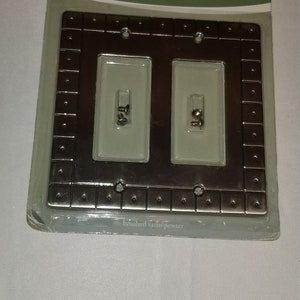 Decorative Double GFCI/rocker switch wall plate, Zinc die-cast metal