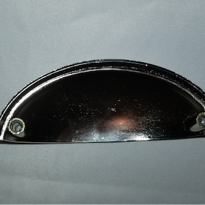 Contemporary 3 Inch Metal &quot;Cup&quot; Type Handle Pull, Satin Nickel Package of 4