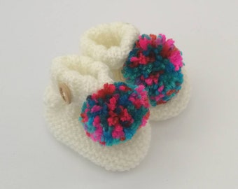 Baby Booties | Hand Knitted Baby Booties 0-3 Months