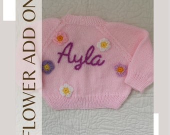 Add on | Crochet Flower Applique Embellishment. Colour as pictured. The price is for one flower.