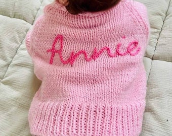 Name Personalised Knitted Baby Cardigans | EXAMPLES ONLY - Do not purchase!