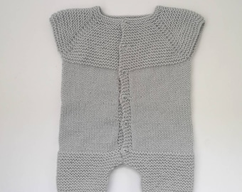 Knitted Baby Romper | Handmade | Personalised Baby | Name | Gift | 0-3 months