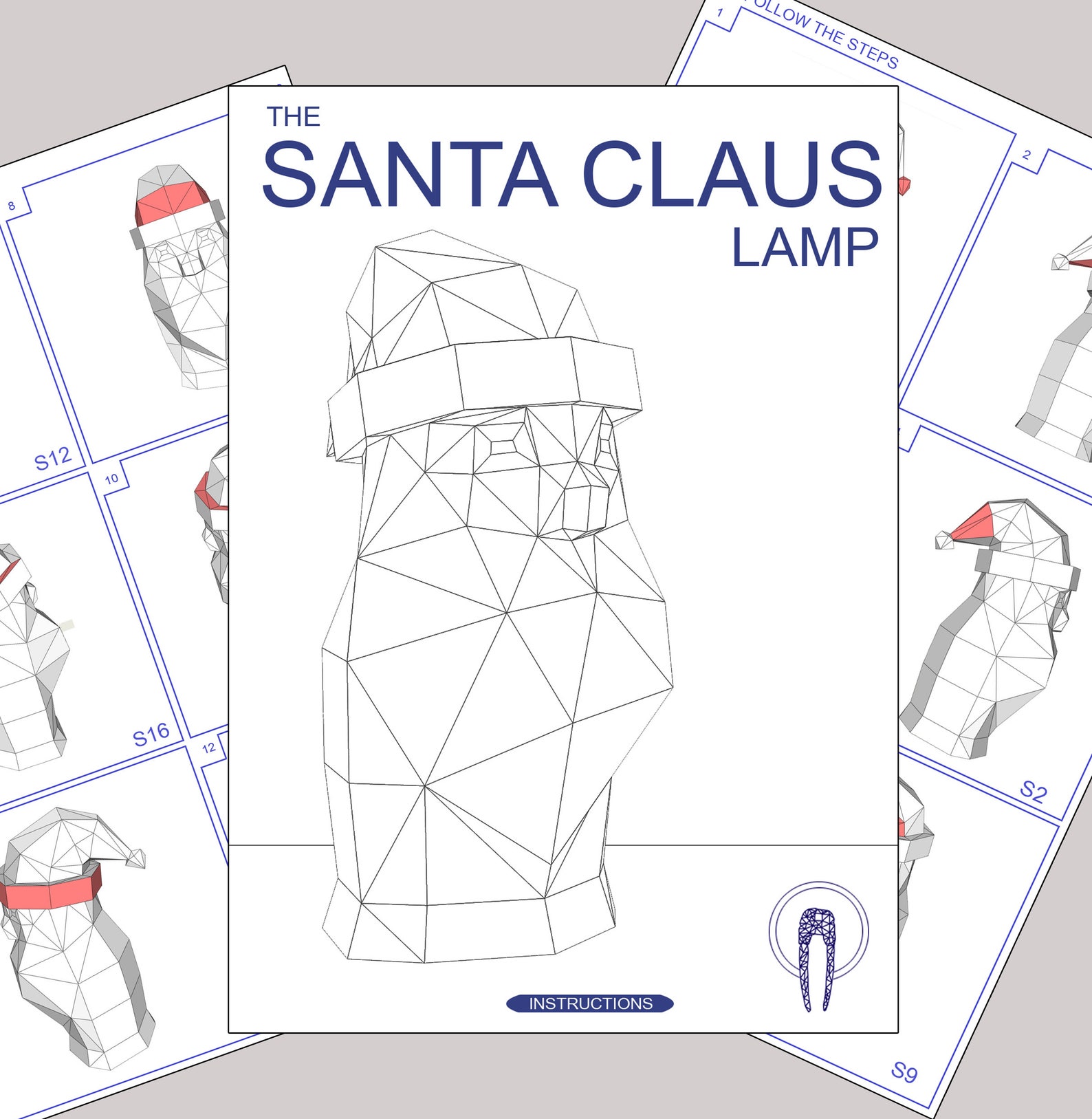 Low Poly XXL DIY Santa Claus Papercraft Create Your Own 3D | Etsy
