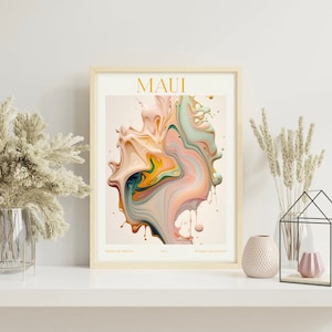Abstract Poster, Spiritual Wall Art, fluid aura poster, Indie Aesthetic, Room Decor, Trendy Prints, Digital Download, Printable Wall Art