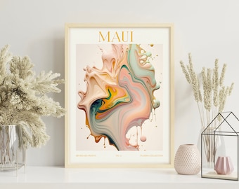 Abstract Poster, Spiritual Wall Art, fluid aura poster, Indie Aesthetic, Room Decor, Trendy Prints, Digital Download, Printable Wall Art