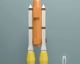 スペースシャトル、ペーパークラフト NASA DIY、3D 宇宙船、ロケット