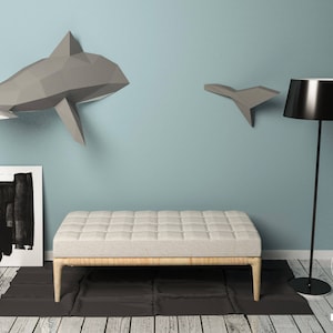 Hammerhead Shark Papercraft, 3D Papercraft - Build Your Own Low Poly Paper Sculpture  PDF Download DIY gift, Wall Decor for home - Eburgami