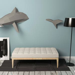 Requin-marteau Papercraft, 3D Papercraft - Build Your Own Low Poly Paper Sculpture PDF Download DIY gift, Wall Decor for home - Eburgami
