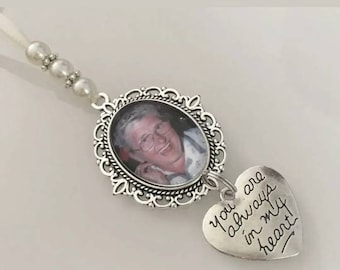 Wedding photo memory charm, personalised, custom photo, bridal bouquet charm, wedding bouquet, memorial photo, wedding bridal groom gift
